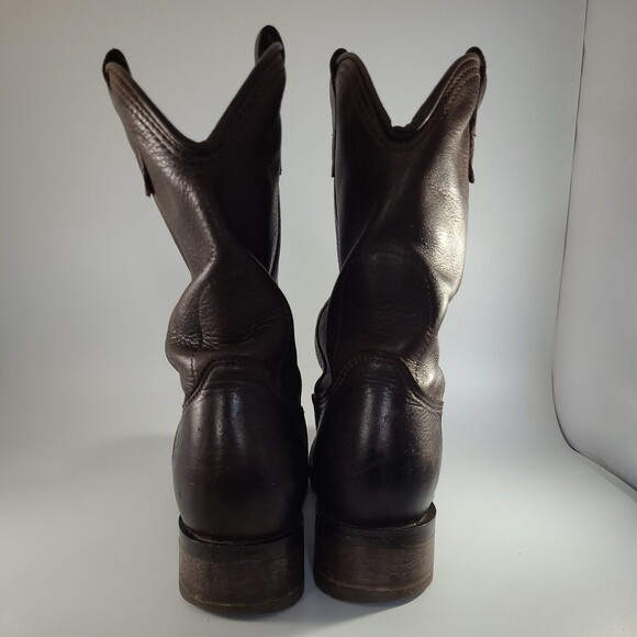 Double H Round Toe Harness Leather Boot DH2510 Sz 9.5 D Chocolate Brown - Picture 5 of 9